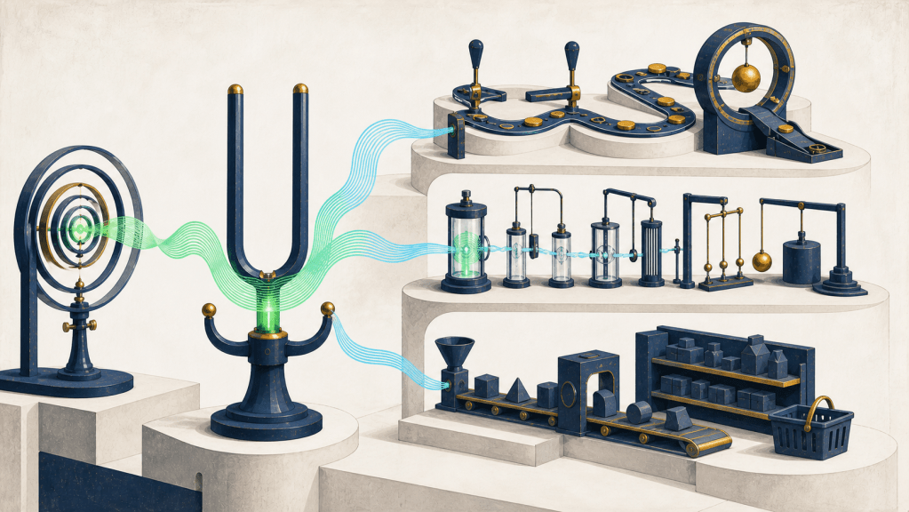 One shared analytical engine branching into game, clinical, and consumer-goods implementations.